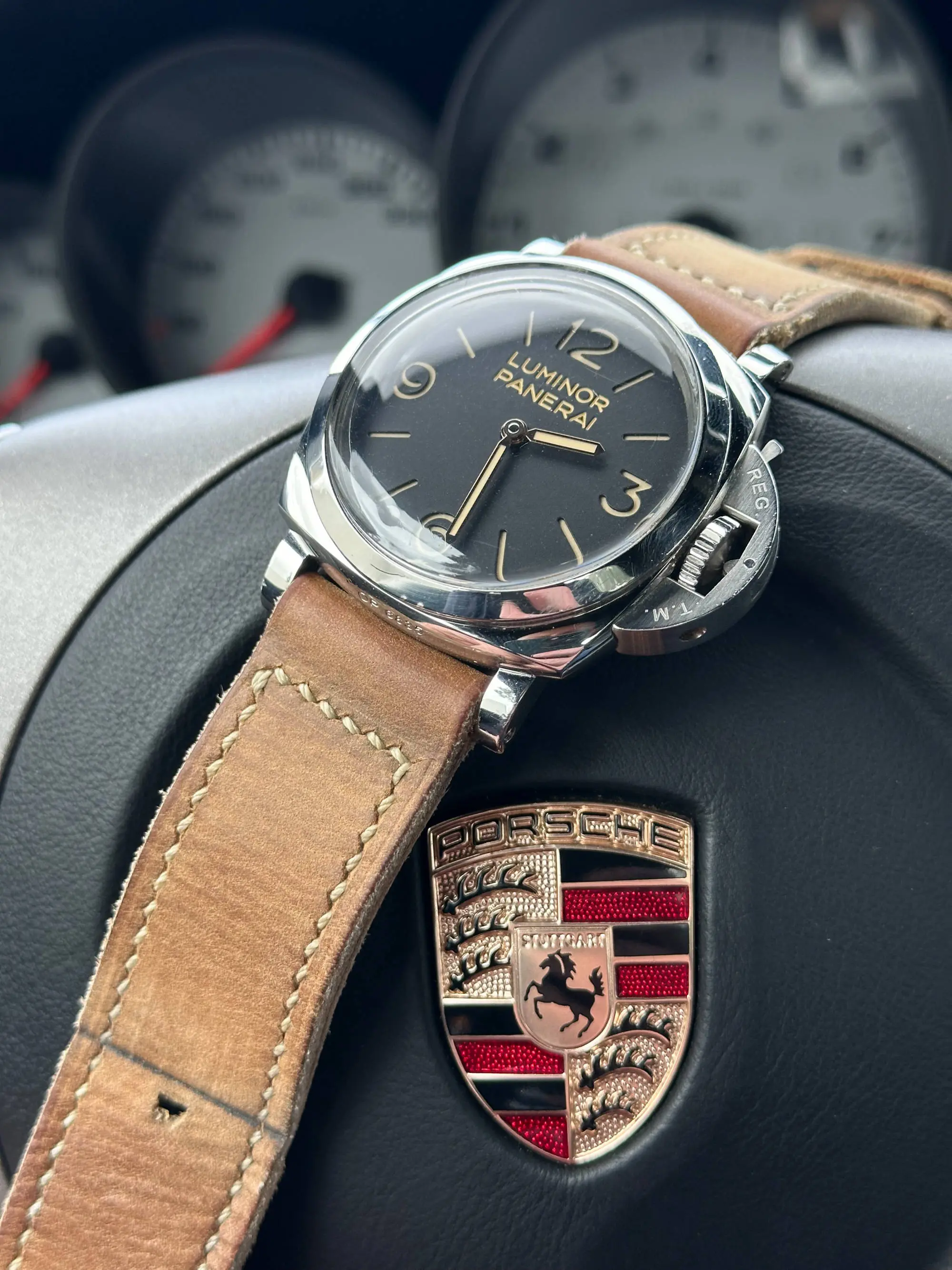 watch strap sanders ATON vintage Panerai 372 Porsche