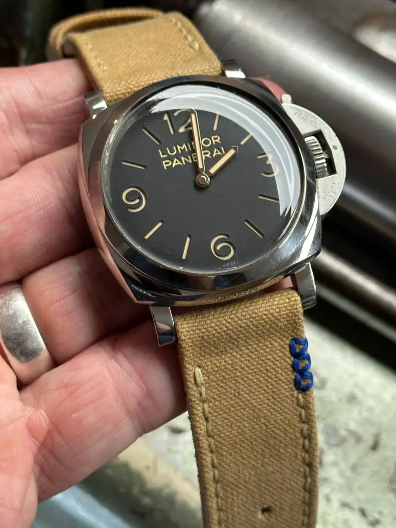 watch strap sanders DUTCH AMMO CANVAS SAND + 3X Panerai PAm372