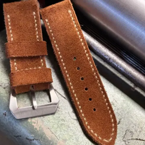 watch strap sanders vintage aspero nut brown suede