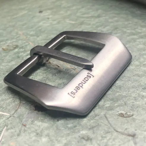 watch strap sanders BUCKLE CURVED SEWN IN ENGRAVED