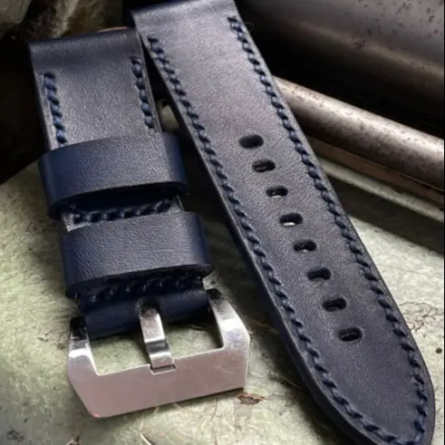 watch strap sanders custom patina dark blue