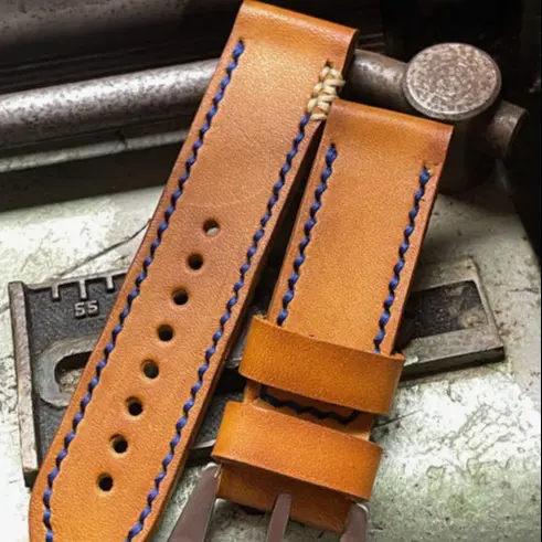 watch strap sanders custom patina UN royal blue 3x