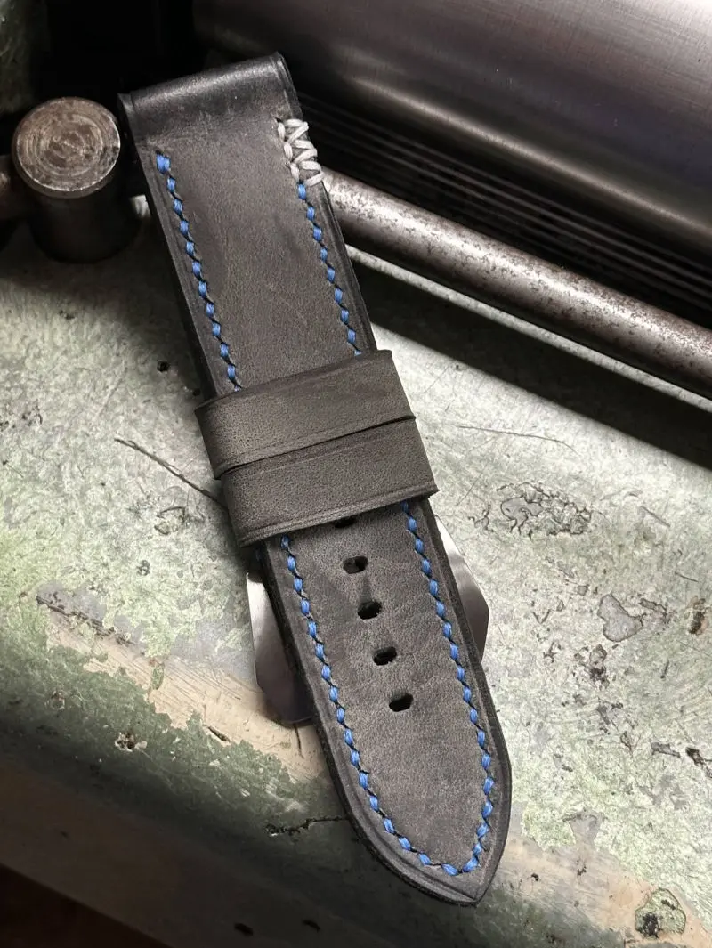 watch strap sanders POTESTAS ANZIANE Bright blue + 3X vintage