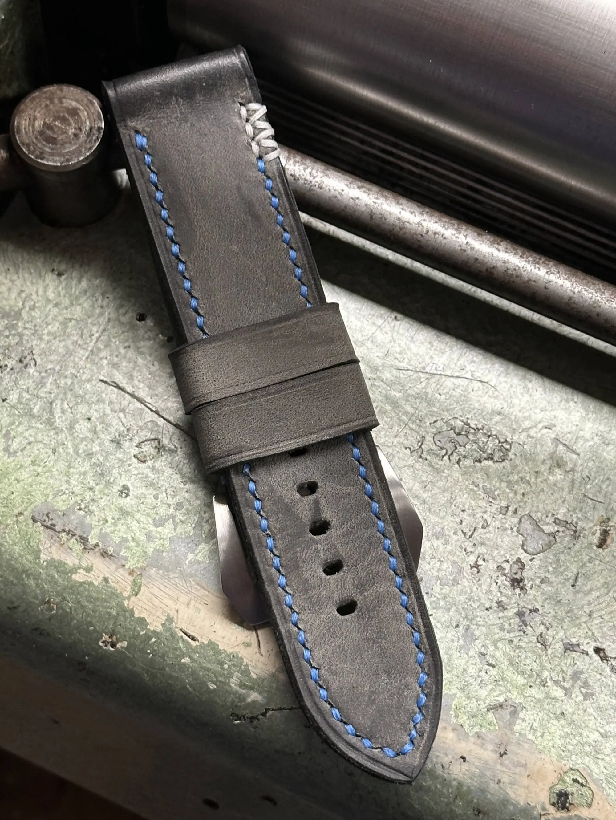 watch strap sanders POTESTAS ANZIANE Bright blue + 3X vintage