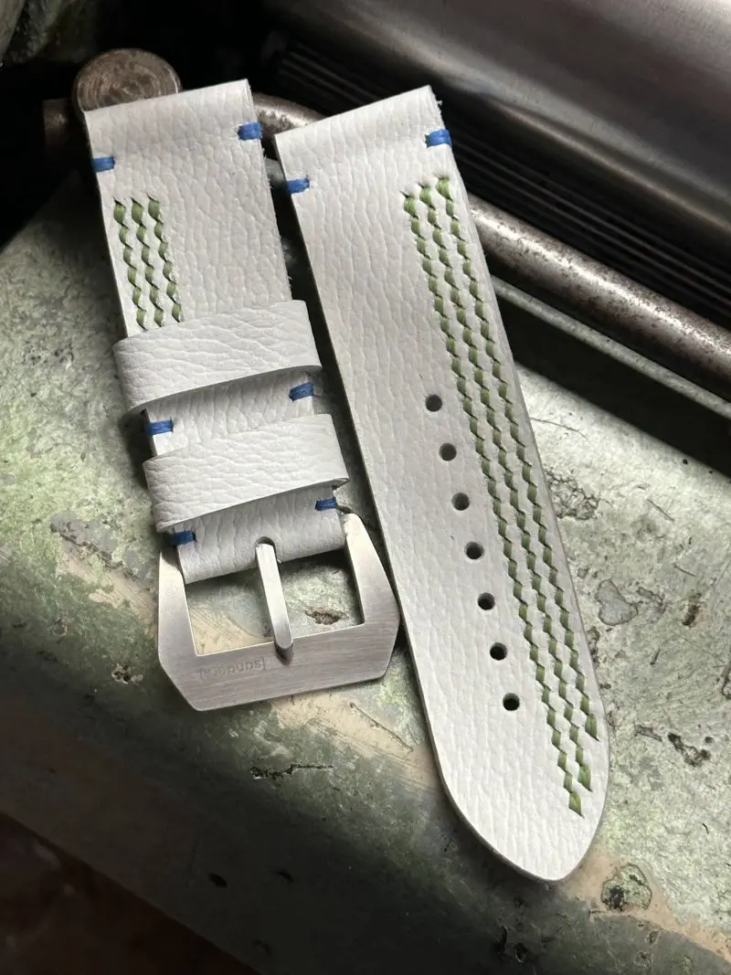 watch strap sanders FORZA ALBA medium green custom panerai PAM1389