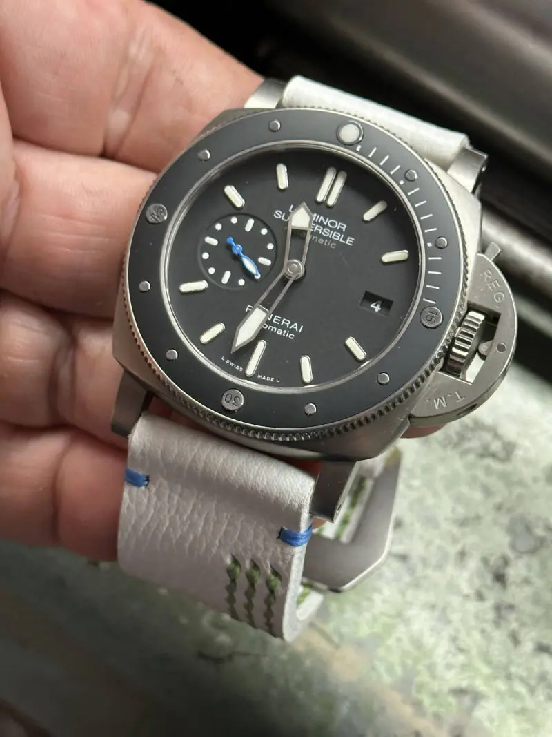 watch strap sanders FORZA ALBA medium green custom panerai PAM1389