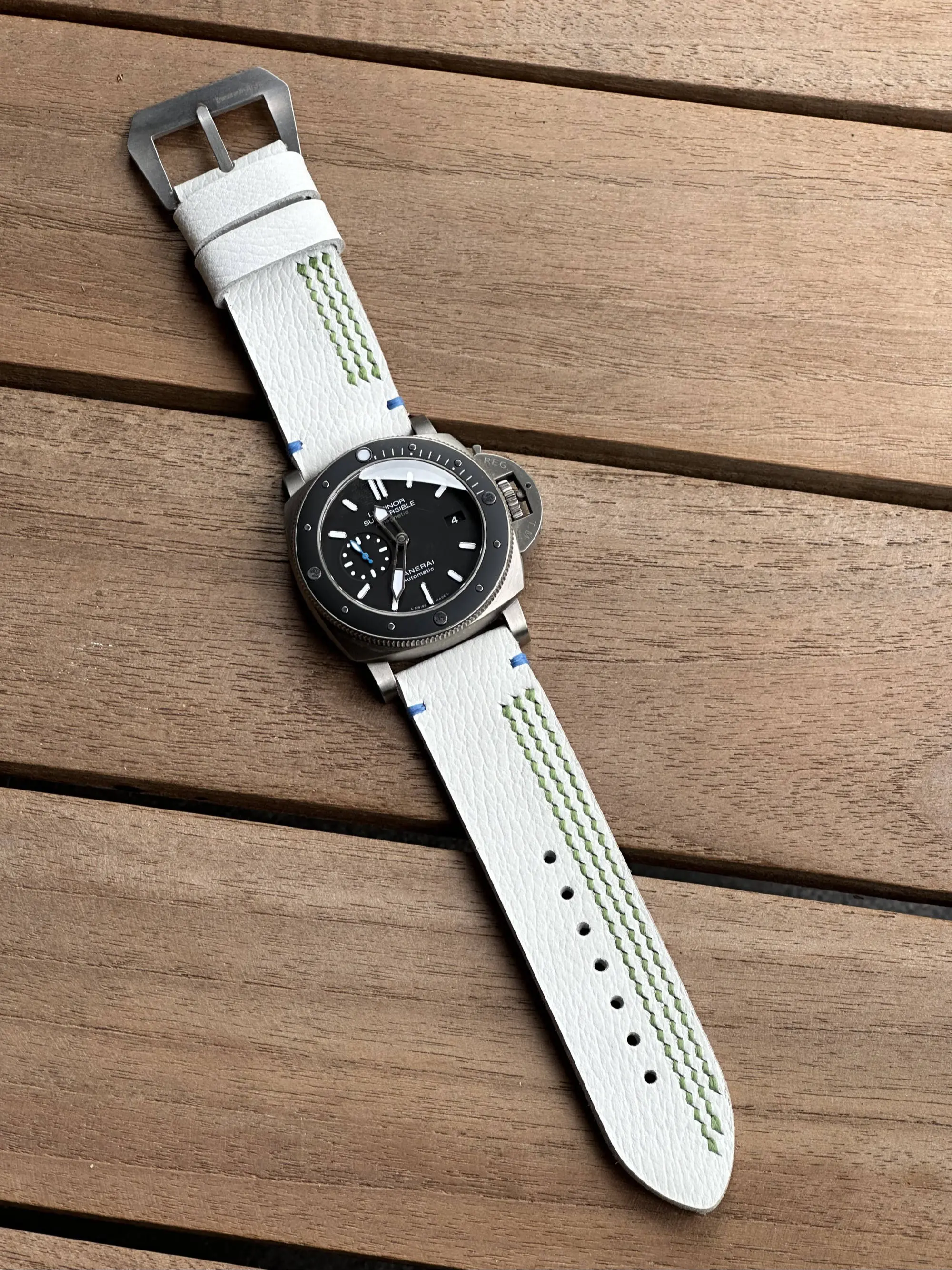 watch strap sanders FORZA ALBA medium green custom
