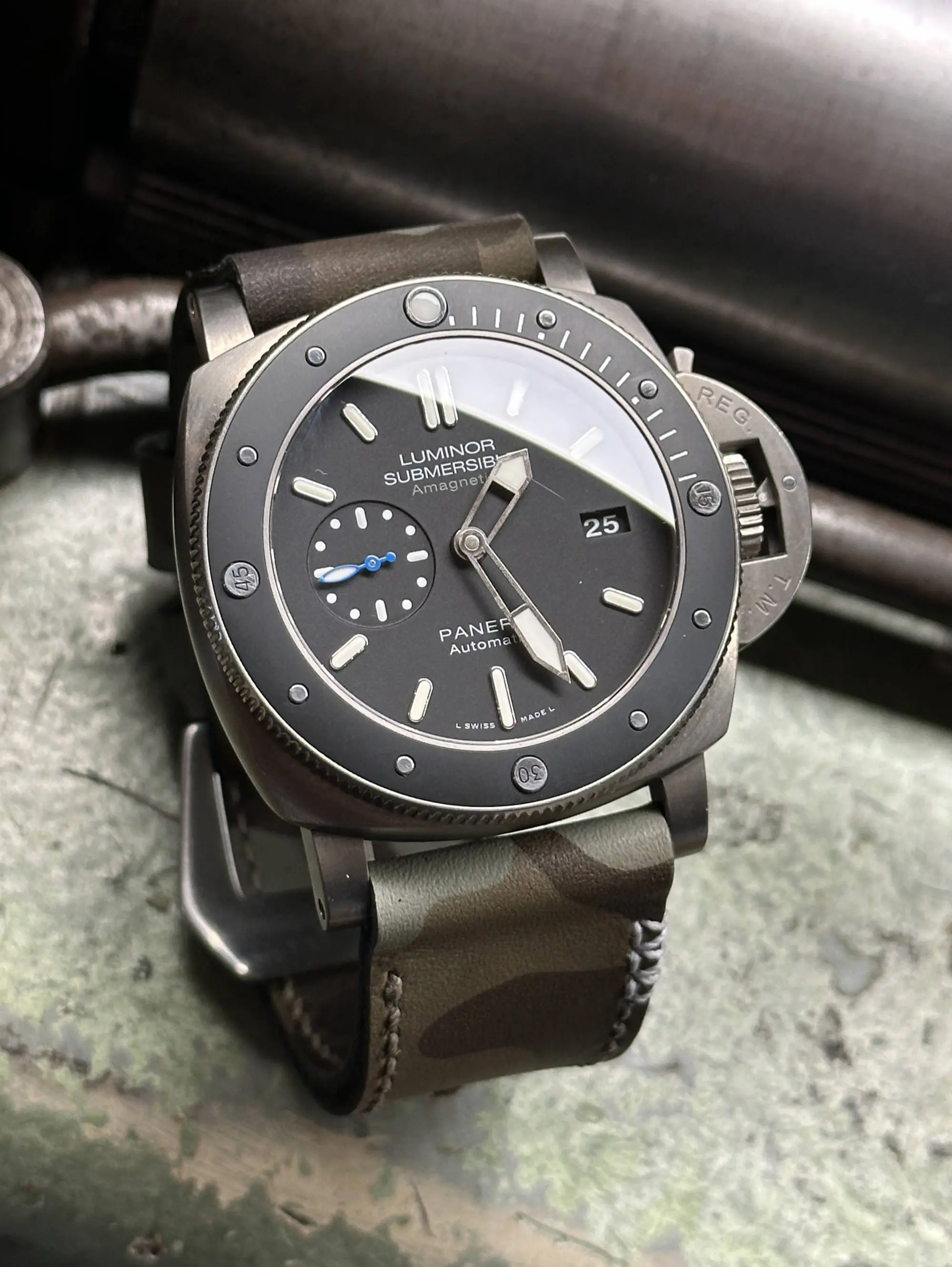 watch strap sanders CAMO 3X custom panerai pam1389 submersible