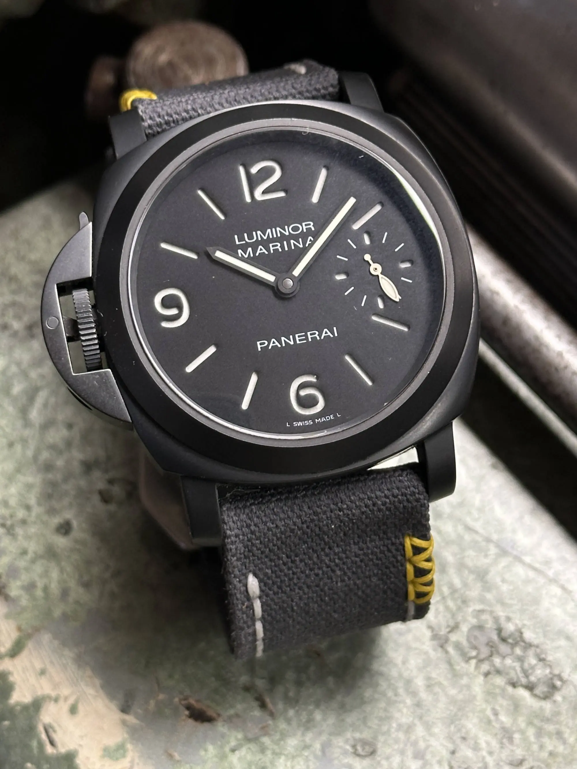 watch strap sanders KA-73ANTHRACITE GREY 2(3X) Panerai Pam26