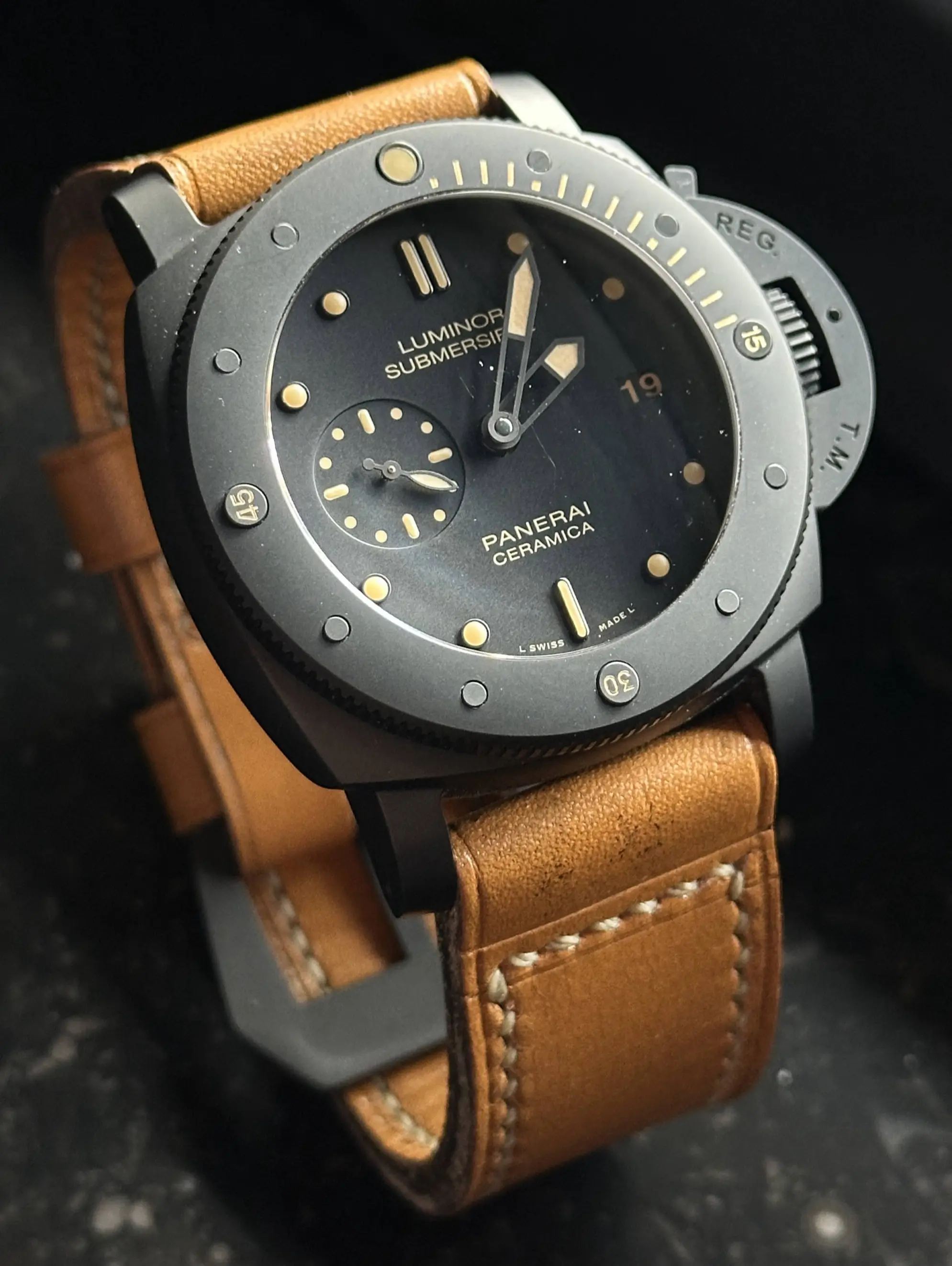 watch strap sanders ASSETTO vintage Panerai 5218-203/A