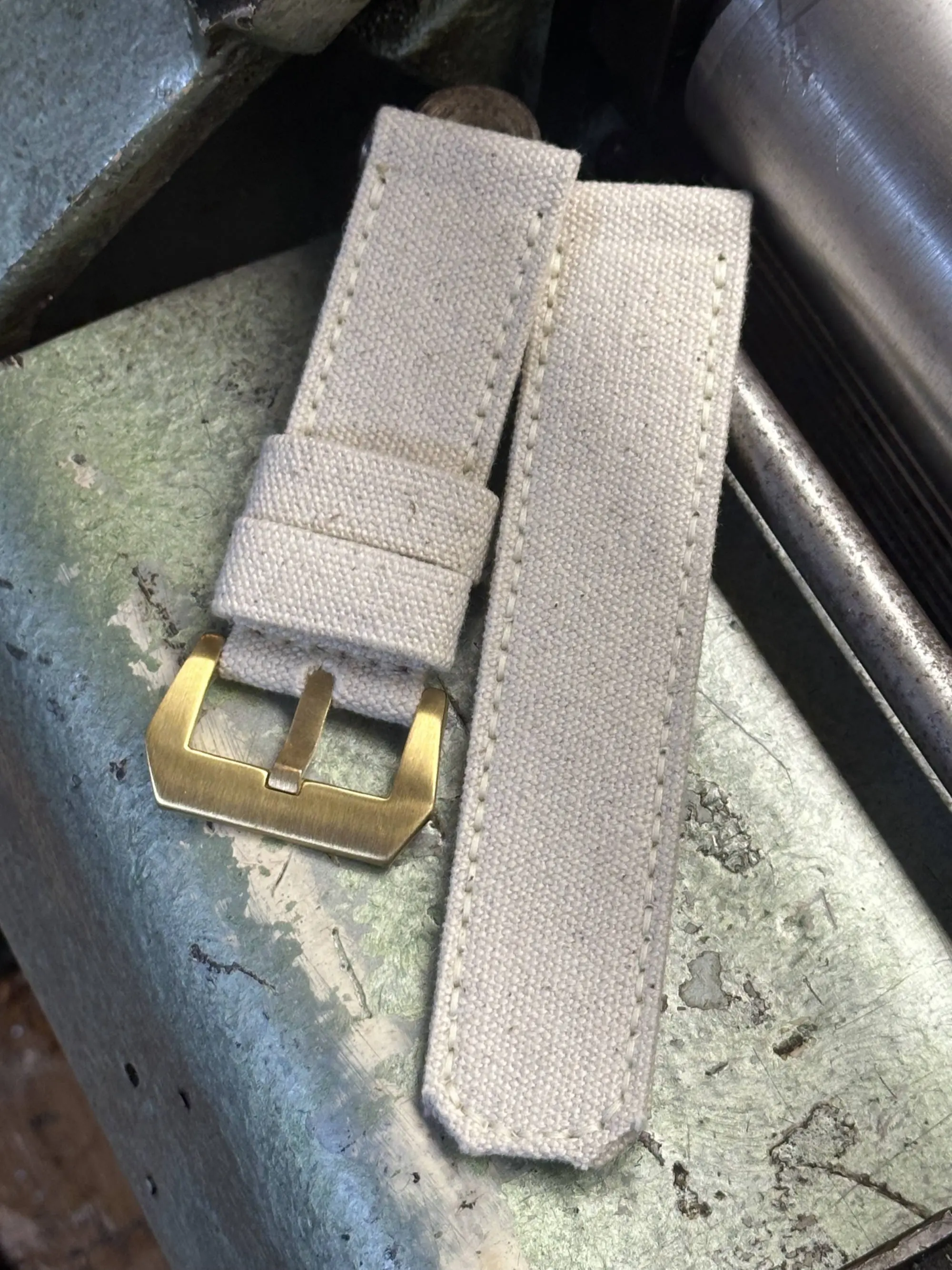 watch strap sanders CREME CANVAS