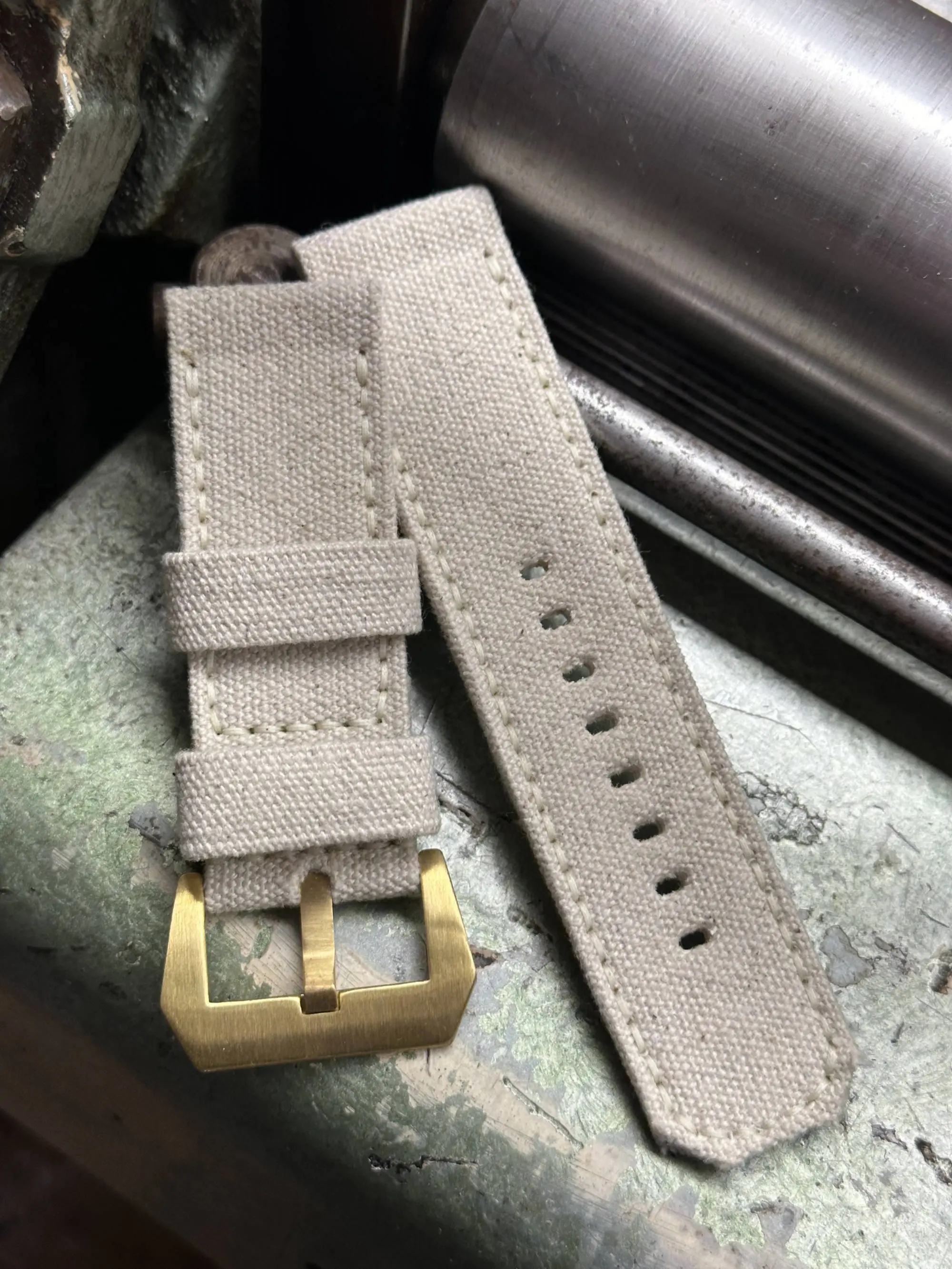 watch strap sanders CREME CANVAS