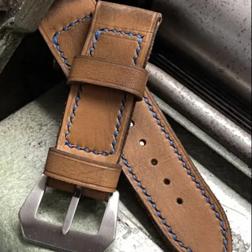 watch strap sanders vintage honoris bright blue
