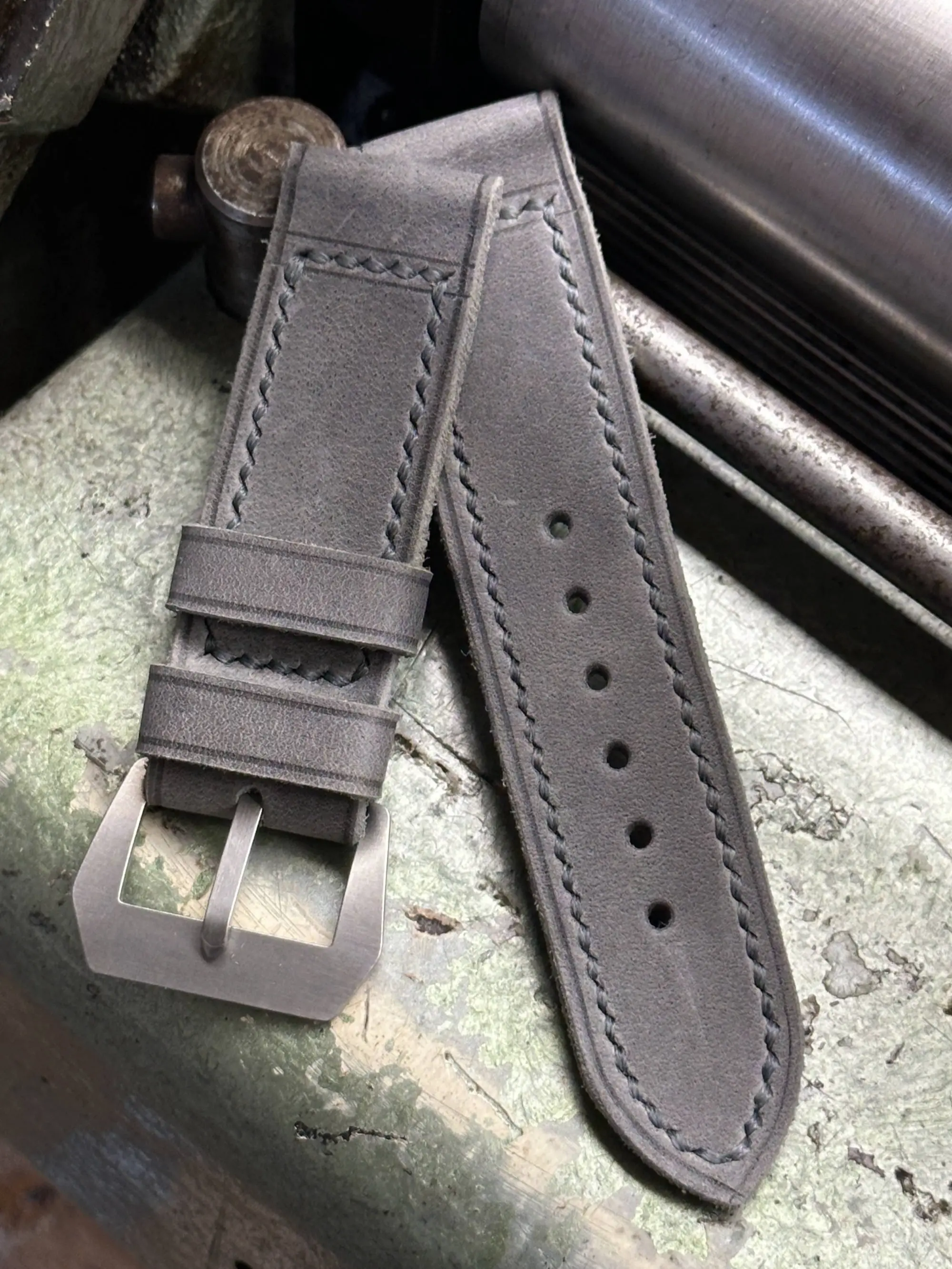 watch strap sanders ACCIAIO GRIGIO vintage