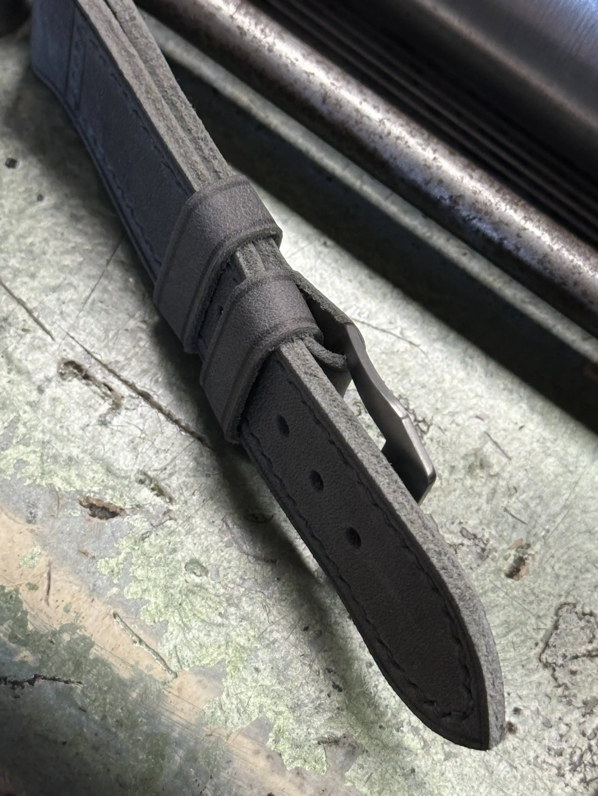 watch strap sanders ACCIAIO GRIGIO vintage