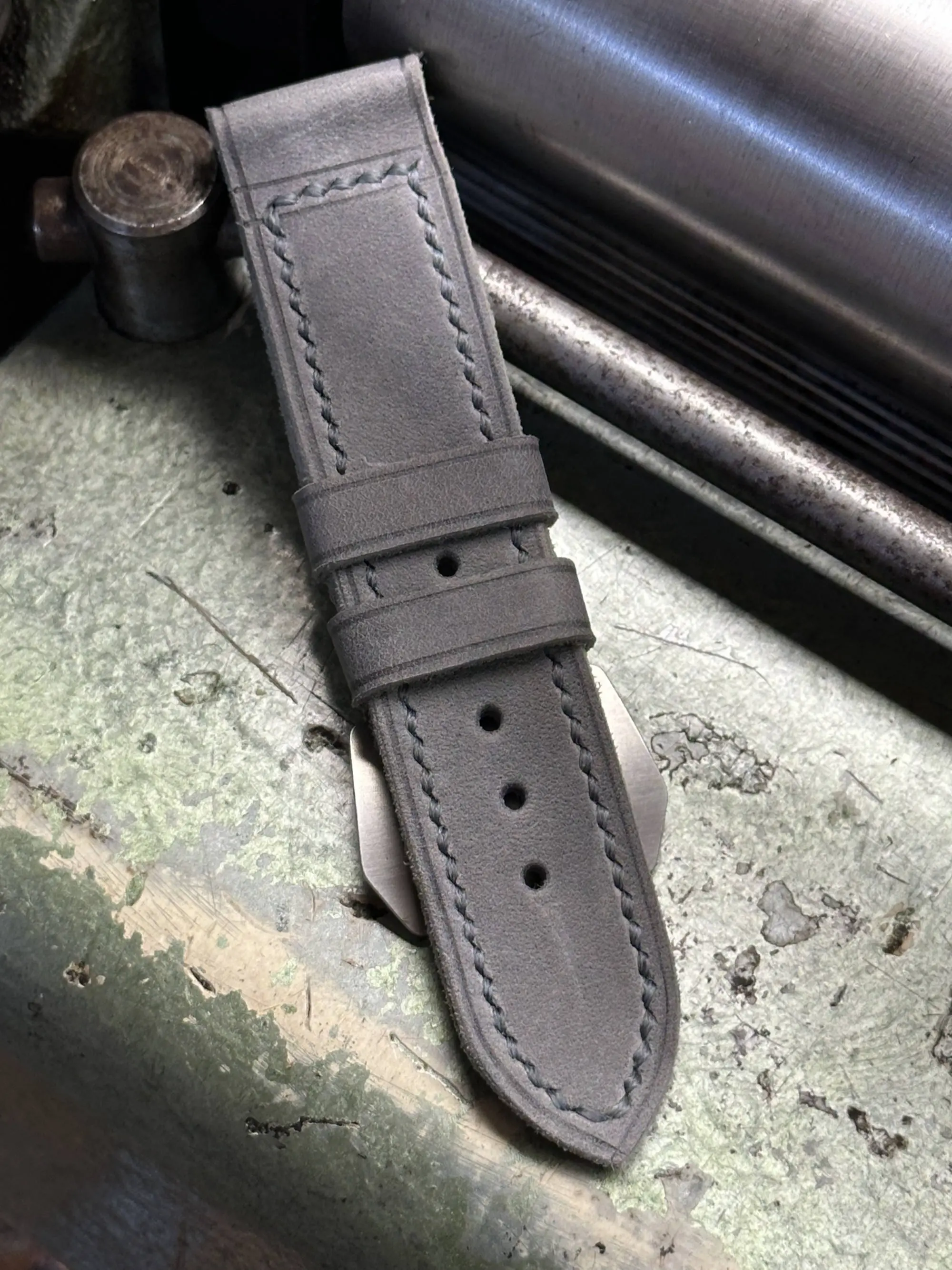 watch strap sanders ACCIAIO GRIGIO vintage