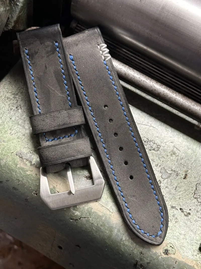 watch strap sanders POTESTAS ANZIANE Bright blue + 3X vintage