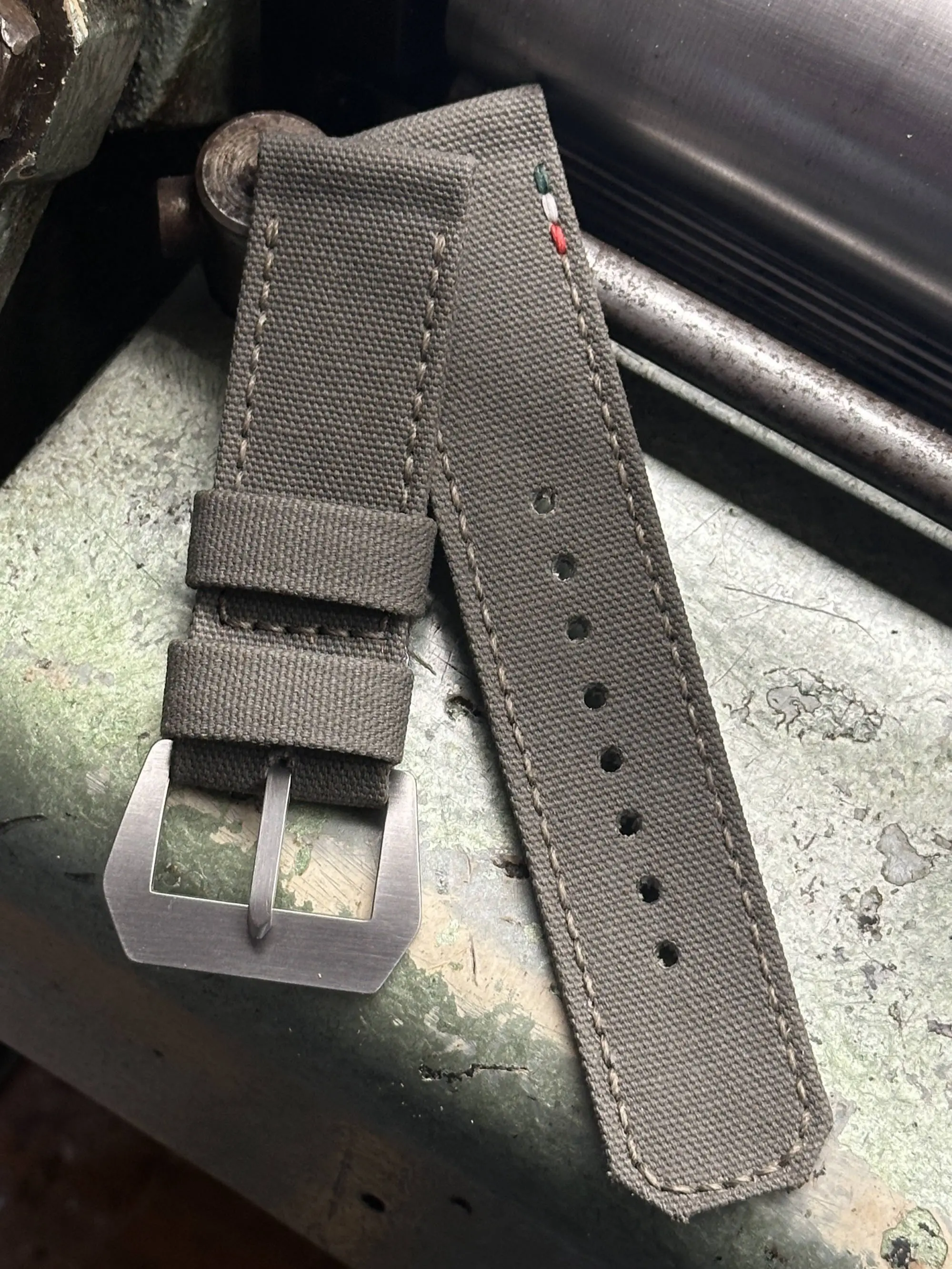 watch strap sanders KA-73 Olive grey Flag