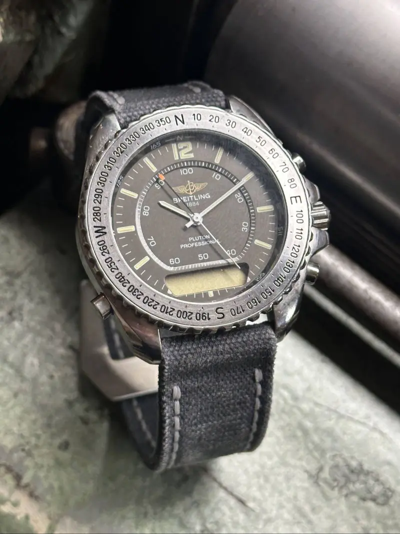 watch strap sanders KA-73 Anthracite grey aged beitling