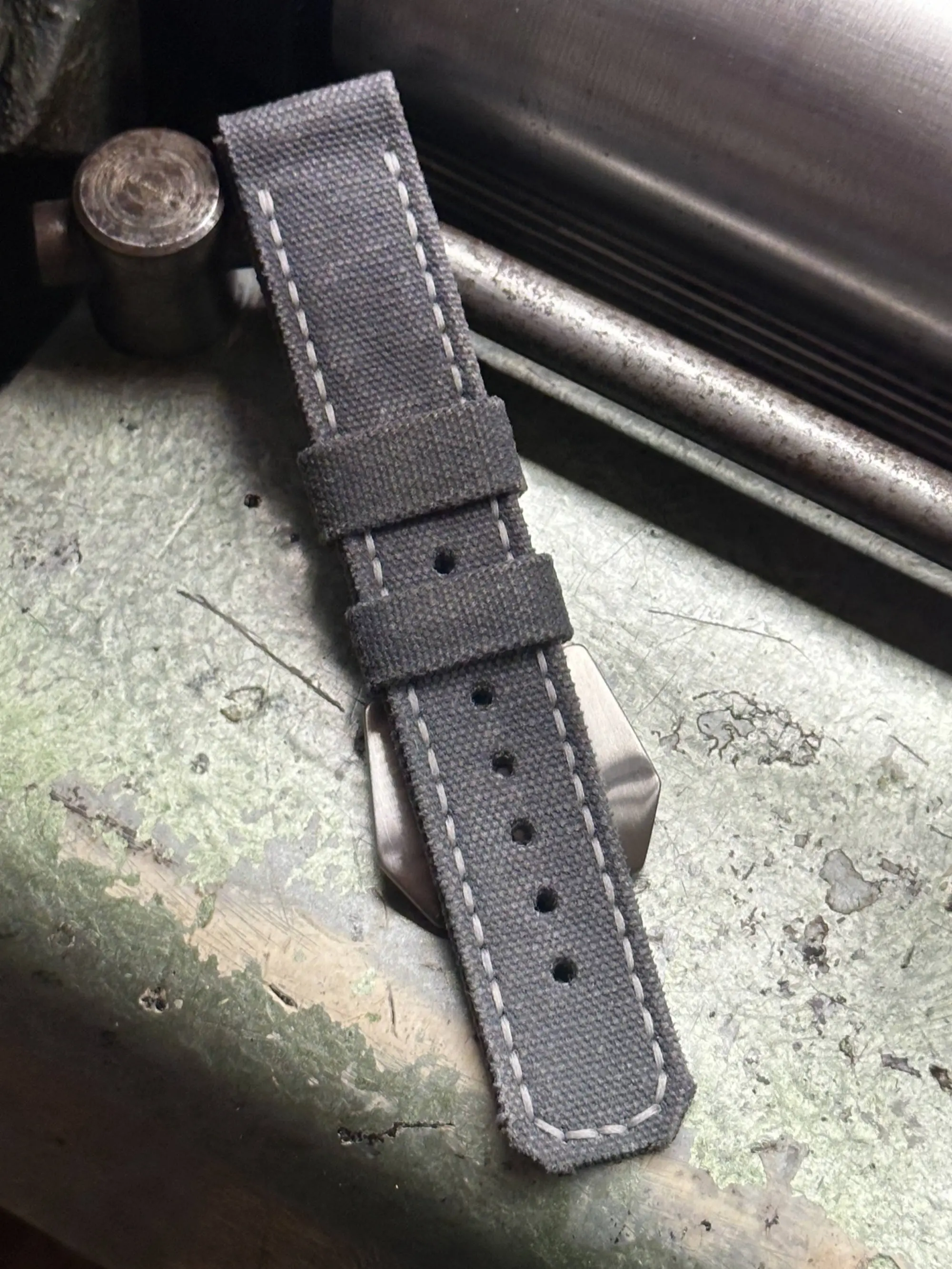 watch strap sanders KA-73 Anthracite grey aged