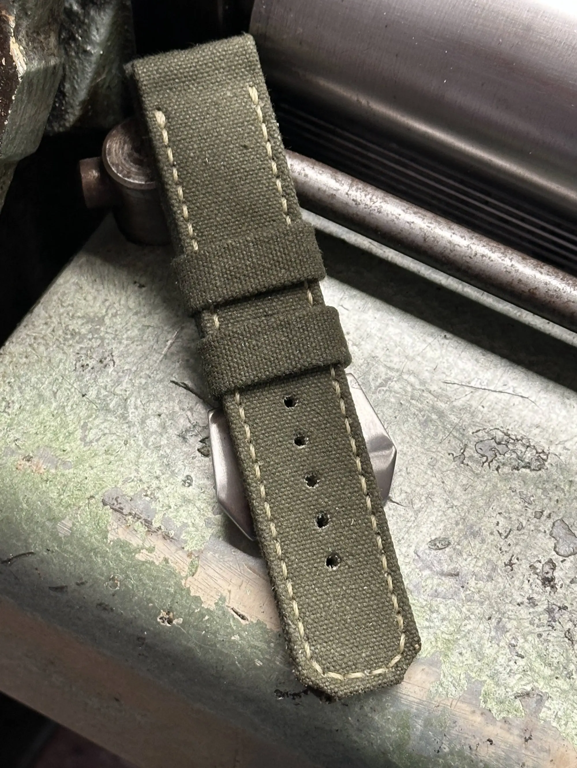 watch strap sanders DUTCH AMMO CANVAS GREEN