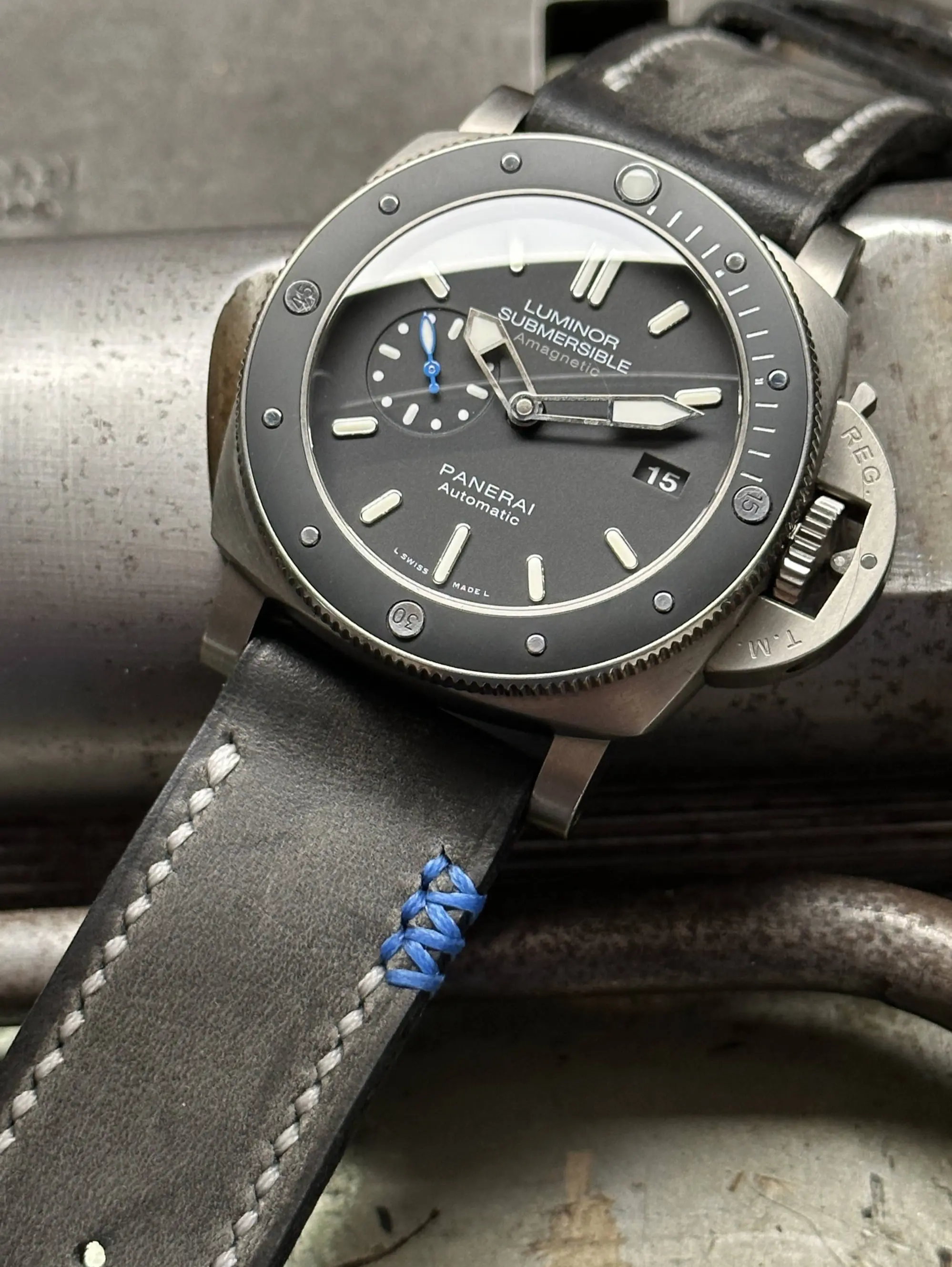 watch strap sanders POTESTAS ANZIANE vintage panerai pam1389