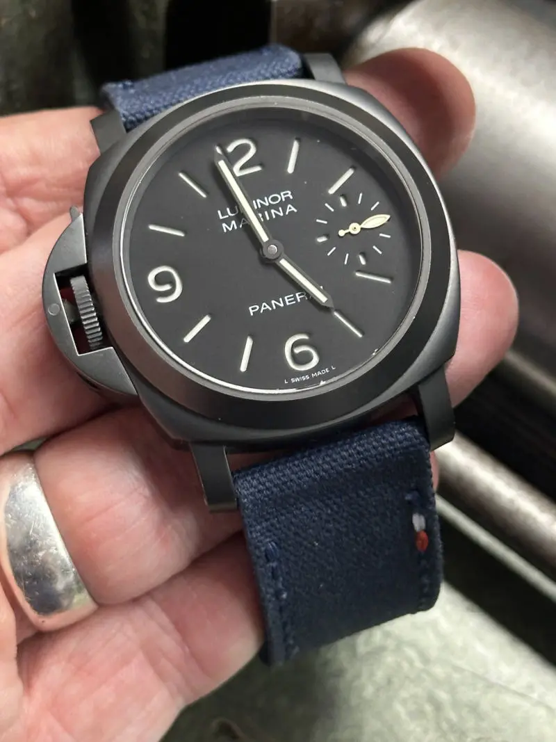 watch strap sanders KA-73 MIDNIGHT BLUE Flag panerai pam26