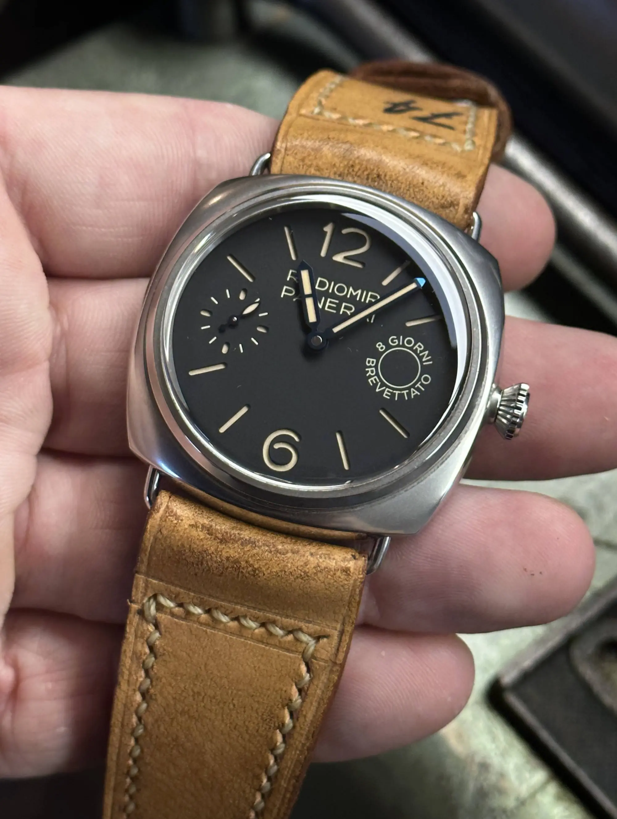 watch strap sanders 74 vintage panerai radiomir