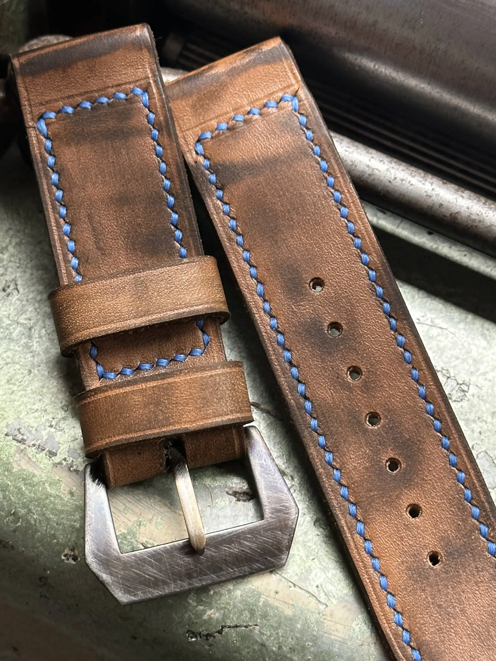 watch strap sanders THEMIS - Bright blue vintage