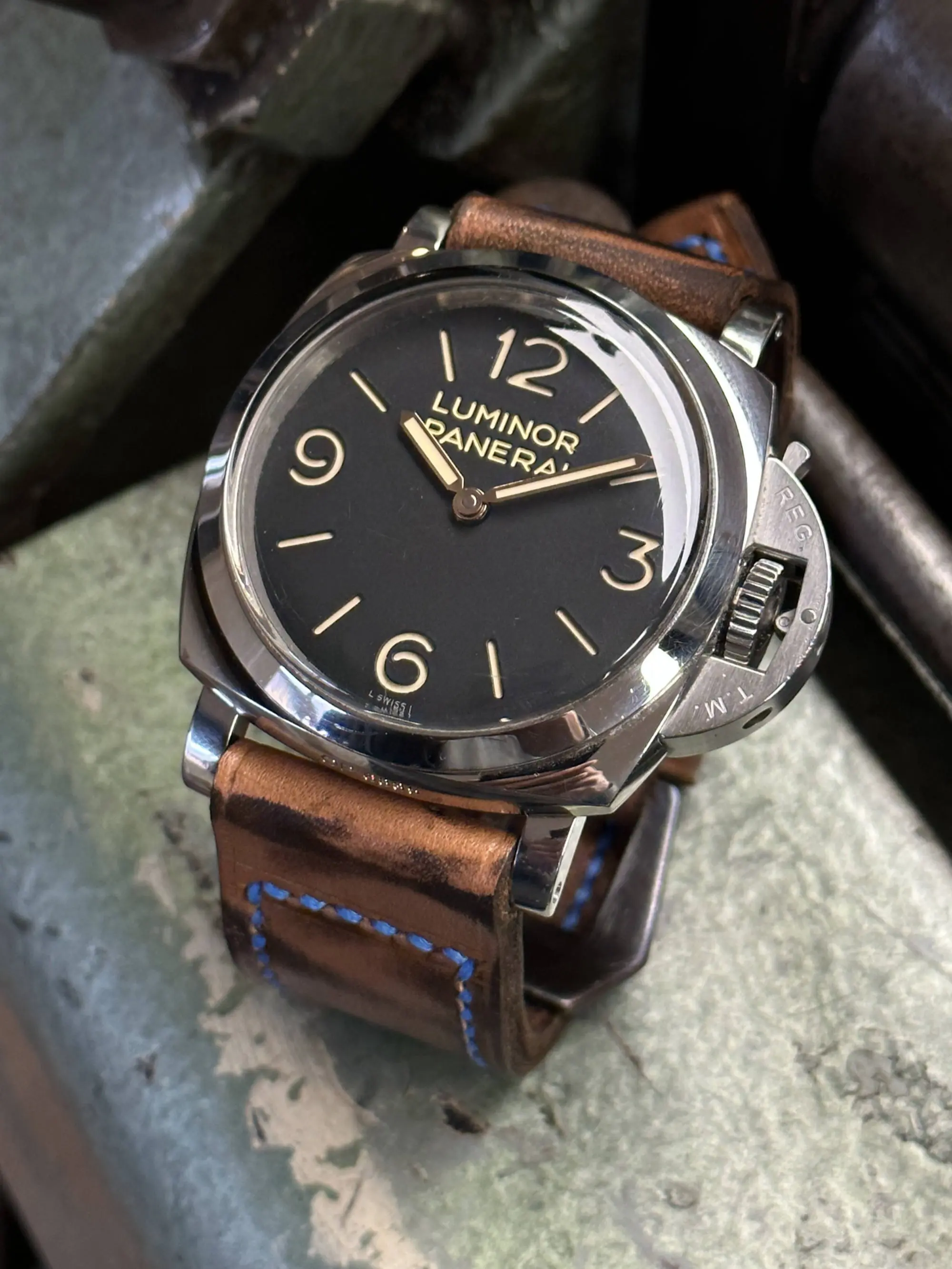 watch strap sanders THEMIS - Bright blue vintage