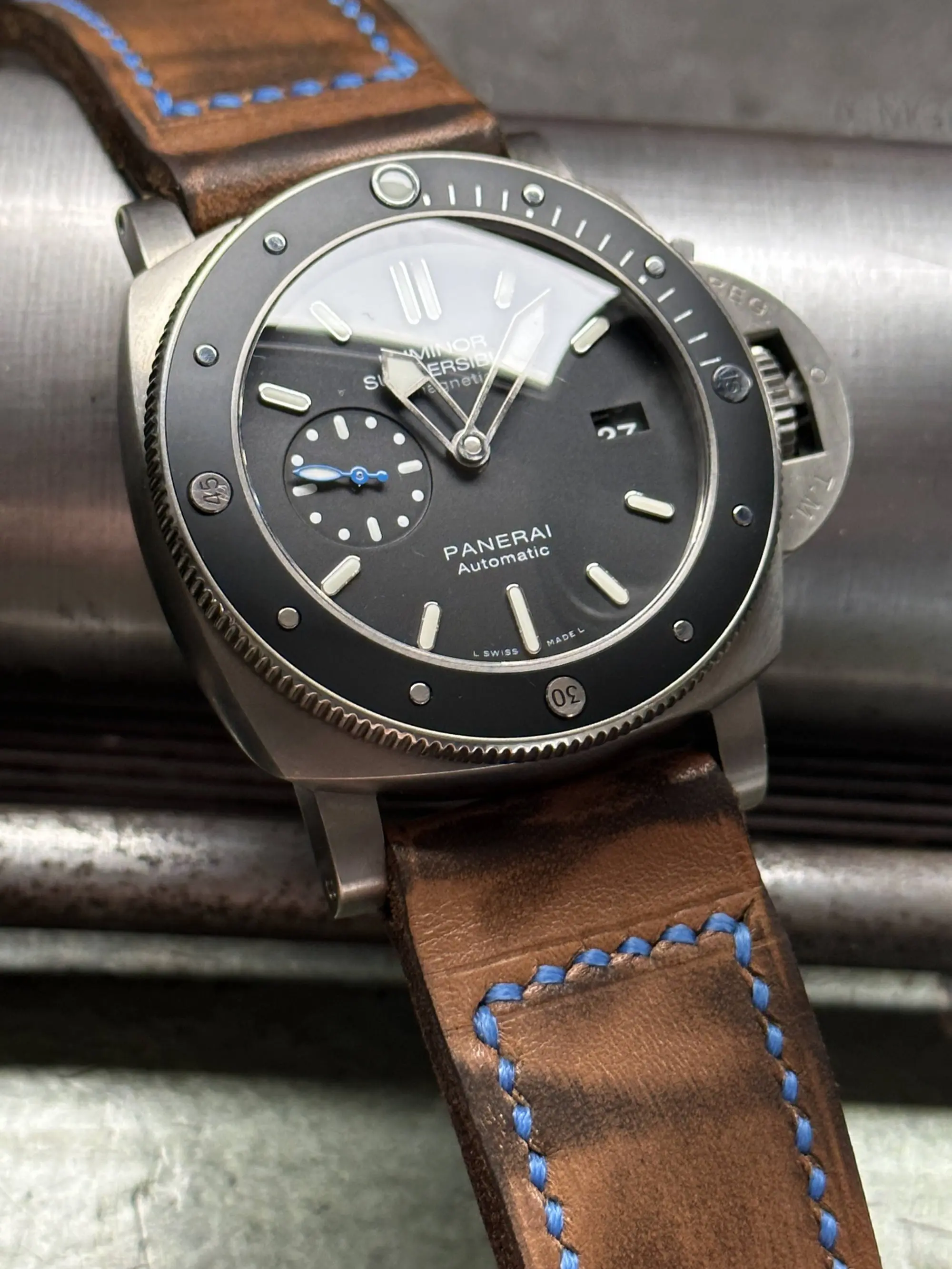 watch strap sanders THEMIS - Bright blue vintage
