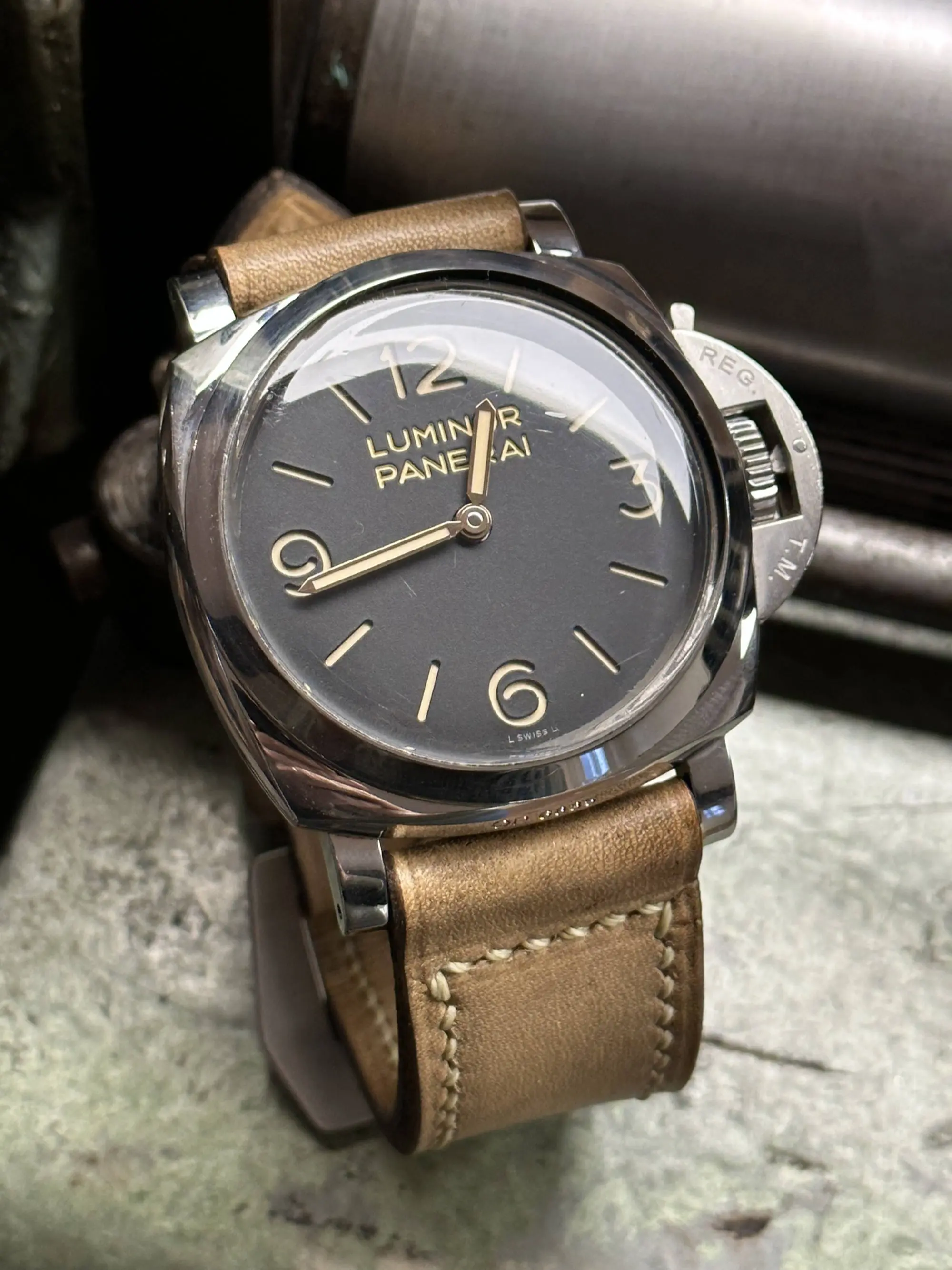 watch strap sanders ARES vintage panerai pam372