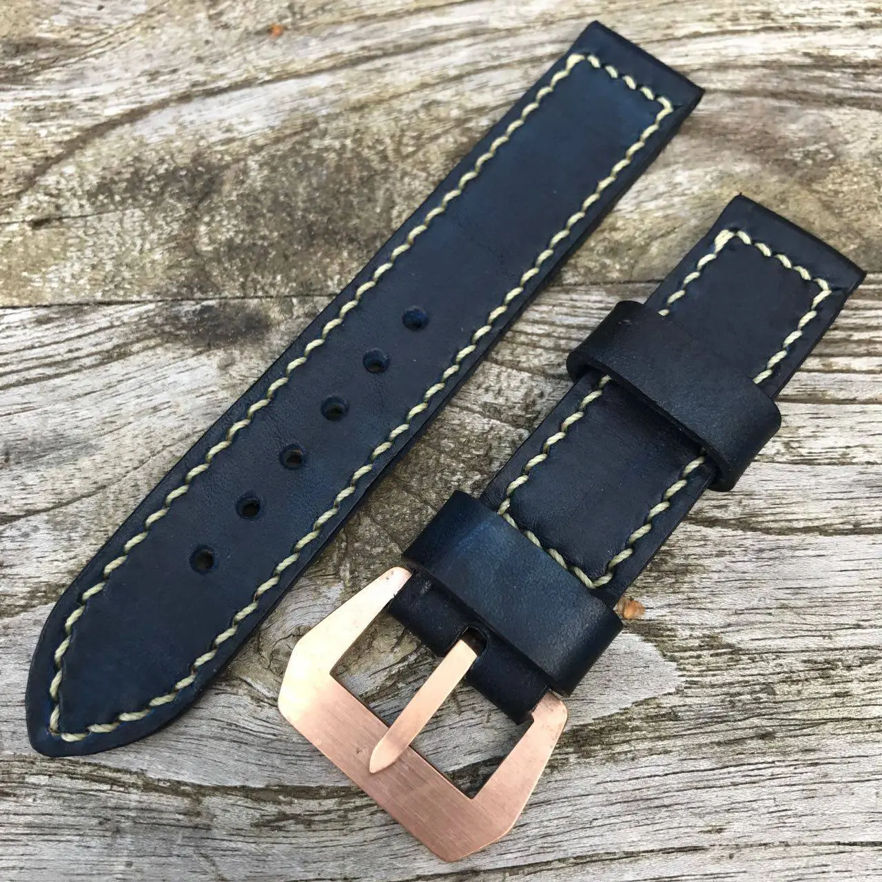 watch strap sanders custom patina midnight blue
