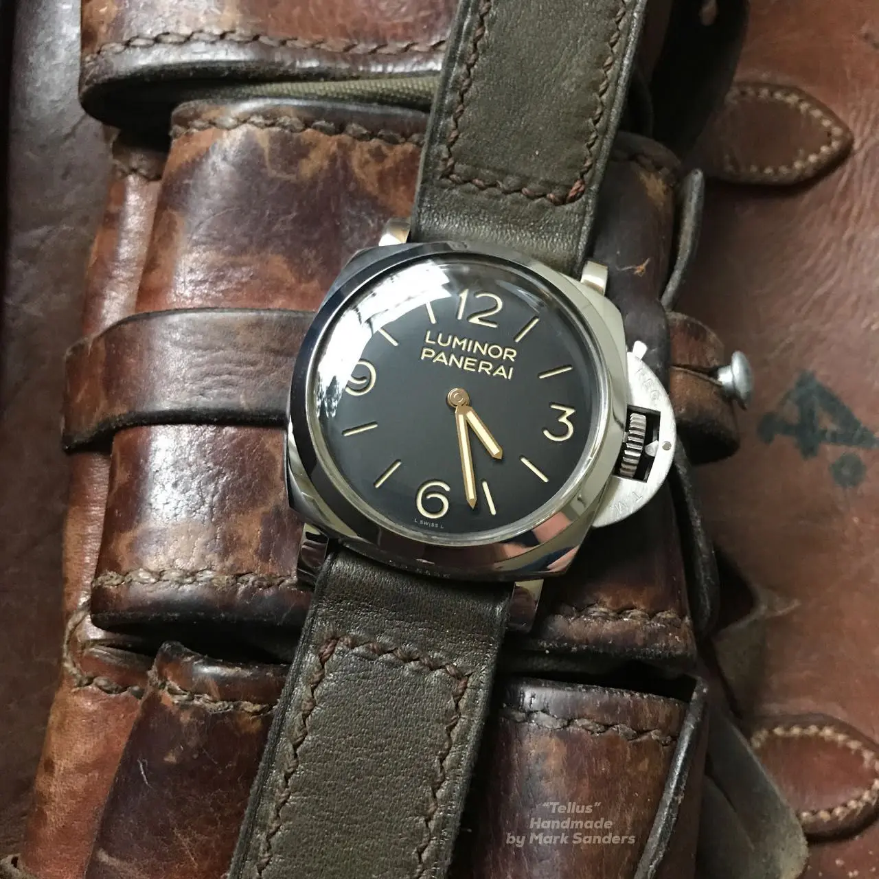 watch strap sanders vintage tellus Panerai pam372