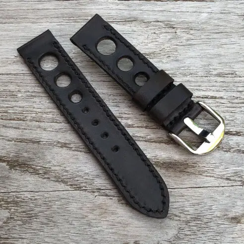 watch strap sanders custom patina XR dark brown