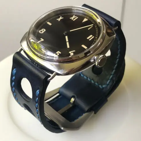 watch strap sanders custom patina Xr navy blue Bright blue